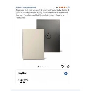 Tuning Notebook Daily & Hourly 3 Month Planner & Reflection Journal Minimalist